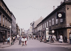 Hungary, Győr, Baross Gábor (Lenin) út az Árpád úttól a Bajcsy-Zsilinszky út felé nézve., 1975, Inkey Tibor, colorful, Fortepan #120816