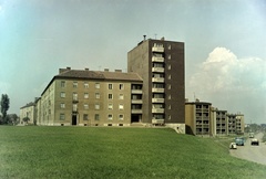 Magyarország, Miskolc, Soltész Nagy Kálmán (Kun Béla) utca és a Petneházy bérházak a tapolcai elágazás felől nézve., 1967, Inkey Tibor, színes, Fortepan #121045