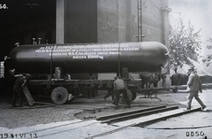 Hungary, Óbuda, Budapest III., Óbudai Hajógyár, gőzdóm a DDSG pécsújhegyi szénelőkészítőmű telephelyén épülő villamossági központ részére 1931. június 13-án. Leltári jelzet: MMKM TFGY 2017.2.189, 1931, Magyar Műszaki és Közlekedési Múzeum / Történeti Fényképek Gyűjteménye / Óbudai Hajógyár gyűjteménye, Budapest, Fortepan #122078