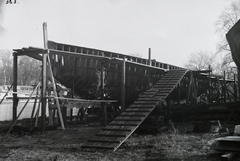 Magyarország, »DDSG WACHAU (1937) Kort-gyűrűs vontató motorhajó építése kezdeti fázisban az Óbudai Hajógyárban.« Leltári jelzet: MMKM TFGY 2017.2.836., 1936, Magyar Műszaki és Közlekedési Múzeum / Történeti Fényképek Gyűjteménye / Óbudai Hajógyár gyűjteménye, Fortepan #122420