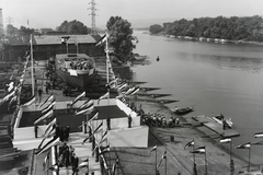 Magyarország, »SINDA (Societa Italiana di Navigazione Danubiana) PIEMONTE (1941) vontató csavaros motorhajó vízrebocsájtása /ép.sz.482/.« Leltári jelzet: MMKM TFGY 2017.1.526., 1941, Magyar Műszaki és Közlekedési Múzeum / Történeti Fényképek Gyűjteménye / Ganz gyűjtemény, Fortepan #122765