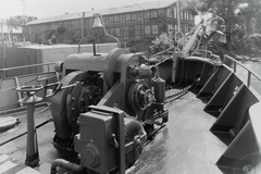 Magyarország, »SINDA (Societa Italiana di Navigazione Danubiana) PIEMONTE (1941) vontató csavaros motorhajó; horgonytekerő.« Leltári jelzet: MMKM TFGY 2017.1.573., 1941, Magyar Műszaki és Közlekedési Múzeum / Történeti Fényképek Gyűjteménye / Ganz gyűjtemény, Fortepan #122788