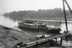 Magyarország, Budapest XIII., Újpesti-öböl, Ganz és Tsa. Villamossági-, Gép-, Waggon- és Hajógyár Rt. Az MFTR Verecke (1939) oldalkerekes gőzhajó építése. Leltári jelzet: MMKM TFGY 2017.1.441., 1939, Magyar Műszaki és Közlekedési Múzeum / Történeti Fényképek Gyűjteménye / Ganz gyűjtemény, Budapest, Fortepan #123220