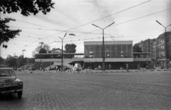 Magyarország, Budapest XII.,Budapest I., Krisztina körút, Déli pályaudvar, jobbra az Alkotás utca., 1965, Szepesfalvy Gábor, MÁV, pályaudvar, Budapest, Fortepan #123844