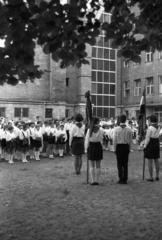 Magyarország, Budapest I., a Kosciuszkó Tádé utcai Általános Iskola udvara., 1967, Szepesfalvy Gábor, Budapest, Fortepan #123884