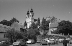 Magyarország,Balaton, Tihany, Kossuth Lajos utca, szemben a mai Borsos Miklós tér, fent a Bencés Apátság., 1972, Szepesfalvy Gábor, Fortepan #123919