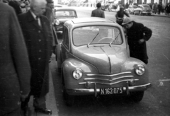 1955, Ember Károly, Renault-márka, francia gyártmány, Renault 4CV, rendszám, Fortepan #123961