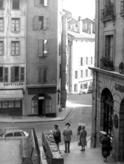 Svájc, Genf, Place du Bourg-de-Four., 1959, Aradi Péter, Szenczi Mária, Fortepan #124122