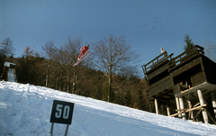 Szlovénia, Planica, a magyar síugró válogatott edzőtáborozáson., 1984, Urbán Tamás, színes, síugrás, síelés, Fortepan #124316