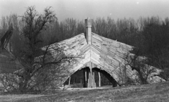 Magyarország, Nagykálló, Harangod, a Téka Népművészeti Tábor fogadóépülete, építés közben., 1989, Urbán Tamás, ácsolat, Ekler Dezső-terv, Fortepan #124733