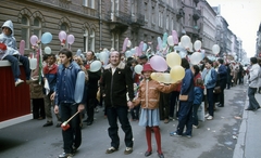 Magyarország, Budapest VII., Marek József utca a 39. számú háztól a Murányi utca felé nézve., 1985, Urbán Tamás, színes, Budapest, Fortepan #124841