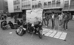 Franciaország, Párizs, Rue Aubry le Boucher a Place Georges Pompidou-nál, 1982, Urbán Tamás, Fortepan #124949