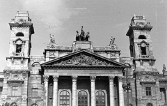 Magyarország, Budapest V., Kossuth Lajos tér, Igazságügyi Palota (ekkor a Magyar és Nemzetközi Munkásmozgalom Történeti Múzeuma)., 1955, Szent-tamási Mihály, építészet, Hauszmann Alajos-terv, eklektikus építészet, Budapest, Fortepan #12502