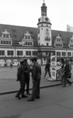 Germany, Leipzig, Markt, Régi Városháza., 1990, Urbán Tamás, GDR, public building, renaissance, Hieronymus Lotter-design, Fortepan #125071