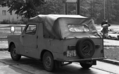 Germany, Berlin, 1990, Urbán Tamás, convertible, number plate, spare wheel, rear-view mirror, Fortepan #125112