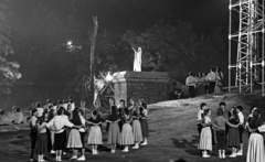 Magyarország, Városliget, Budapest XIV., Királydomb. Szörényi Levente - Bródy János: István, a király című rockopera bemutatója és filmfelvétele 1983. augusztus 18-án, rendező Koltai Gábor., 1983, Urbán Tamás, Budapest, ősbemutató, rockopera, Fortepan #125574