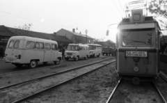 Magyarország, Budapest XVIII., Üllői út (Vörös Hadsereg útja) a Kossuth térnél a Baross utca felé nézve., 1980, Urbán Tamás, baleset, mentőautó, villamos, vöröskereszt, viszonylattábla, Budapest, tűzoltóautó, viszonylatszám, Nysa 522, Fortepan #125858