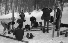 Hungary, Mátraháza, 1985, Urbán Tamás, skiing, Fortepan #126091