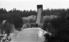 Hungary, Mátraháza, síugrósánc., 1985, Urbán Tamás, ski-jump, skiing, Fortepan #126095