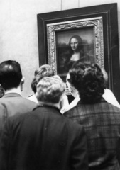 France, Paris, Louvre. Leonardo da Vinci: Mona Lisa (La Gioconda)., 1975, Bauer Sándor, Fortepan #126152