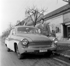 1962, Bauer Sándor, Wartburg-márka, Wartburg 311/312, rendszám, Fortepan #126750