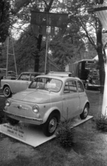 Magyarország, Városliget,Budapesti Ipari Vásár, Budapest XIV., FIAT személygépkocsik kiállítási területe., 1960, Bauer Sándor, Fiat-márka, Fiat 500, Budapest, Fortepan #127357