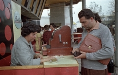 1962, Bauer Sándor, colorful, cash register, Fortepan #127398