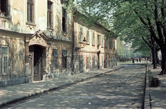 Szlovákia, Pozsony, Duna-part (Rázusovo nábrežie), háttérben a Szlovák Nemzeti Múzeum épülete., 1956, Bauer Sándor, Csehszlovákia, színes, Fortepan #127992