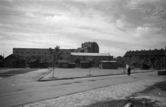 Magyarország, Budapest X., Martinovics tér a mai Havas Ignác utca felől a kőbányai tűzoltóság felé nézve., 1954, Bauer Sándor, Budapest, tér, Fortepan #128157