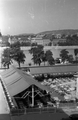 Magyarország, Budapest V., Dunakert a Duna Szálló déli falánál, a Dunakorzó és az Apáczai Csere János utca között., 1959, Bauer Sándor, Budapest, Fortepan #128195