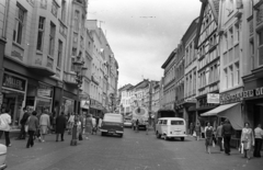 Németország, Bonn, Sternstrasse a Markt felől nézve., 1972, Bauer Sándor, Volkswagen-márka, NSZK, Volkswagen Typ2, Volkswagen Transporter 2, Fortepan #128436