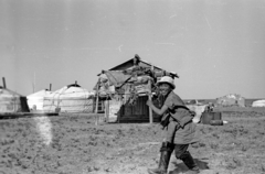 Mongolia, 1969, Bagi Gábor, Bagi Róbert, kid, yurt, Fortepan #128595