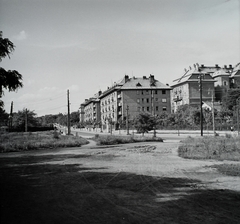 Magyarország, Budapest XI., Budaörsi út az Alkotás utca felé nézve., 1943, Fortepan/Album014, Budapest, Medgyaszay István-terv, Fortepan #128789