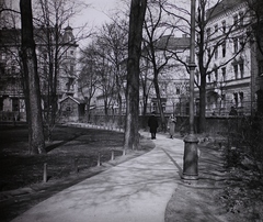 Magyarország, Horváth-kert, Budapest I., a kerítés mögött az Alagút utca - Attila út (utca) kereszteződés., 1936, Fortepan/Album015, Budapest, Fortepan #128819