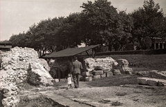 Magyarország, Aquincum, Budapest III., a nagy közfürdő romjai., 1940, Gali, Budapest, kézenfogva, Fortepan #128903