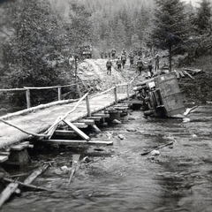 1941, Hajdu Fedő Károly, baleset, második világháború, fahíd, teherautó, rendszám, Fortepan #129102