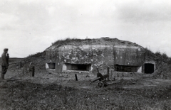 1941, Hajdu Fedő Károly, második világháború, bunker, gépfegyver, Fortepan #129117