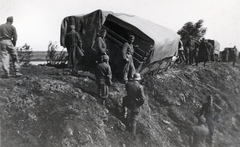 1941, Hajdu Fedő Károly, keleti front, baleset, teherautó, második világháború, Fortepan #129142