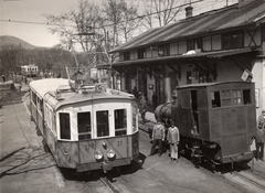 Magyarország, Városmajor, Budapest XII., a Fogaskerekű végállomása., 1929, Heinzely Béla, villamos, Budapest, gőzmozdony, fogaskerekű vasút, Fortepan #129168