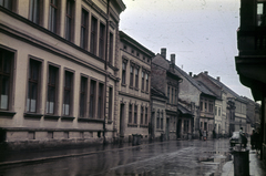 Slovakia, Košice, Mészáros utca (Mäsiarska ulica), ekkor Szverdlov utca (Sverdlovova ulica)., 1959, Heinzely Béla, Czechoslovakia, street view, dustbin, bay window, Fortepan #129245