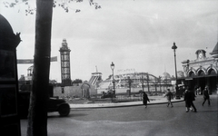 Franciaország, Párizs, Porte Maillot, vidámpark (Luna Park), jobbra a Gare de Neuilly., 1929, Horváth Miklós dr, Fortepan #129260