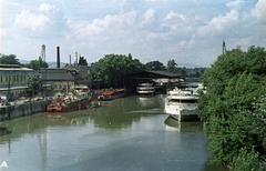 Magyarország, Óbuda, Budapest III., Óbudai Hajógyár az Árpád hídról nézve., 1963, Horváth Miklós dr, Budapest, Fortepan #129530