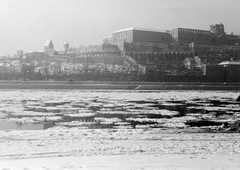 Magyarország, Budapest, a romos budai Vár., 1957, Szent-tamási Mihály, jégzajlás, Fortepan #13003