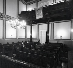 Hungary, Budapest VIII., József körút 27., az Országos Rabbiképző Intézet zsinagógája, 1989, Fortepan/Album017, Mundrák Attila, synagogue, church interior, judaism, Budapest, Fortepan #130091