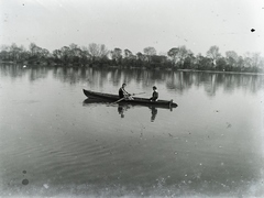 1927, Jánossy Virág, Háberl Aladár, fa, csónak, evezés, Fortepan #130324