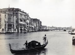 Olaszország, Velence, Canal Grande., 1900, Szalai Teréz, gondola, csatorna, Fortepan #130409