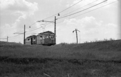 Magyarország, Budapest XVIII., Bivalyrét., 1976, Vizsnyiczai Erzsébet, villamos, gémeskút, Budapest, Fortepan #130614