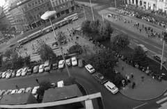 Hungary, Budapest VIII., Blaha Lujza tér a Népszabadság székház felső emeletéről nézve., 1973, Vizsnyiczai Erzsébet, Budapest, Fortepan #130679