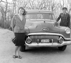 Buick Eight Sedan gépkocsi (1951-es típus)., 1958, Szent-tamási Mihály, amerikai gyártmány, automobil, Buick-márka, rendszám, Buick Super, Fortepan #13073