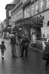 Hungary, Győr, Baross Gábor (Lenin) út a Kazinczy utca felől a Szent István (Tanácsköztársaság) út felé nézve., 1973, Vizsnyiczai Erzsébet, Fortepan #130751